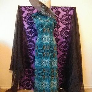 Maxi turquoise dress sleeveless size S